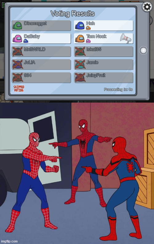 I told them it was blue, but they never listened | image tagged in spider man triple | made w/ Imgflip meme maker