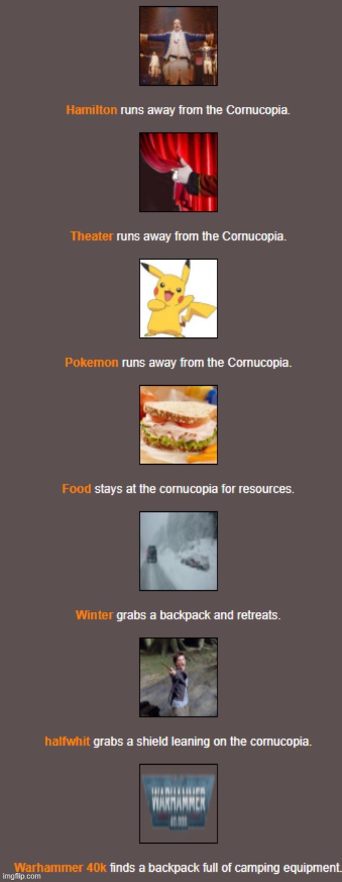 Bloodbath 3 | image tagged in hunger games | made w/ Imgflip meme maker