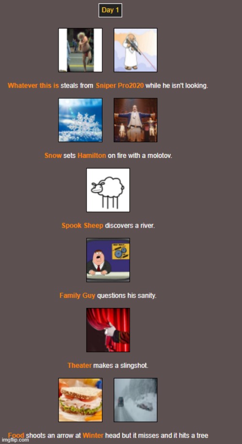 Day 1 (1) | image tagged in hunger games | made w/ Imgflip meme maker