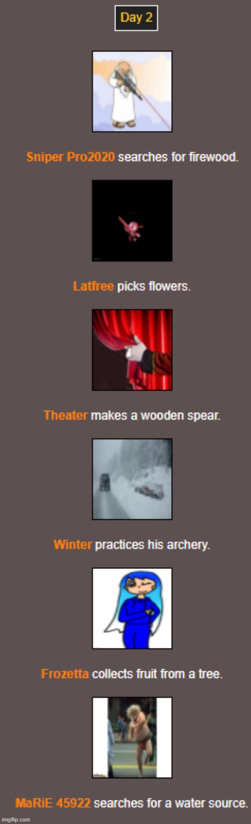 Day 2 (1) | image tagged in hunger games | made w/ Imgflip meme maker