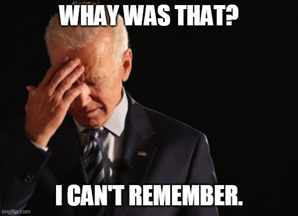 Joementia | WHAY WAS THAT? I CAN'T REMEMBER. | image tagged in joementia | made w/ Imgflip meme maker