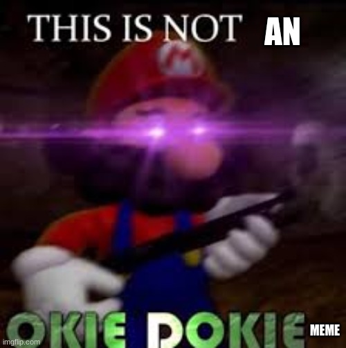 This is not okie dokie | AN; MEME | image tagged in this is not okie dokie | made w/ Imgflip meme maker