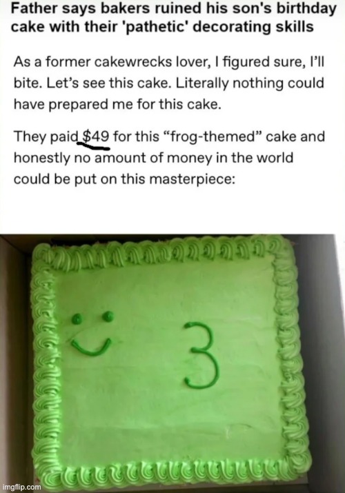 "Frog" | image tagged in frog cake | made w/ Imgflip meme maker