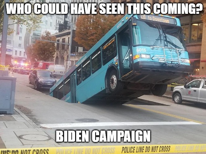 You can always count on liberals | WHO COULD HAVE SEEN THIS COMING? BIDEN CAMPAIGN | image tagged in biden,campaign,disaster,2020 | made w/ Imgflip meme maker