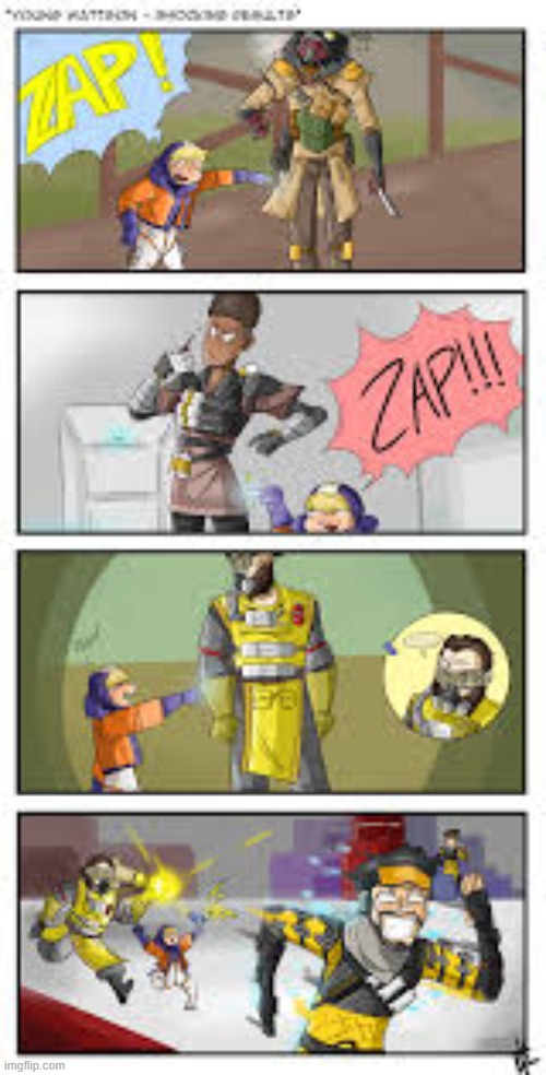 Zapping time with kid wattson | image tagged in apex,wattson,zapping | made w/ Imgflip meme maker