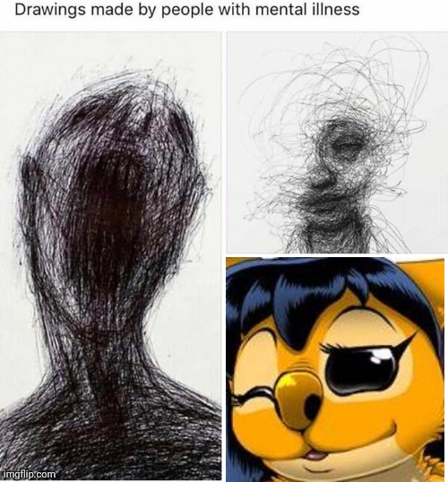 Reveal yourself! | image tagged in drawings made by people with mental illness,cursed | made w/ Imgflip meme maker