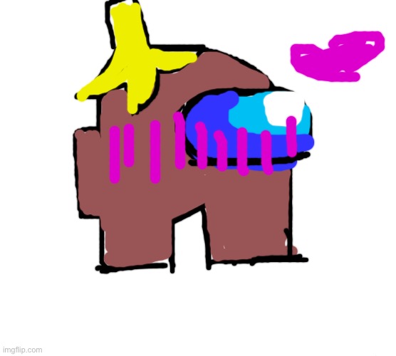 Brown Garbage can crewmate | image tagged in memes,is this a pigeon | made w/ Imgflip meme maker