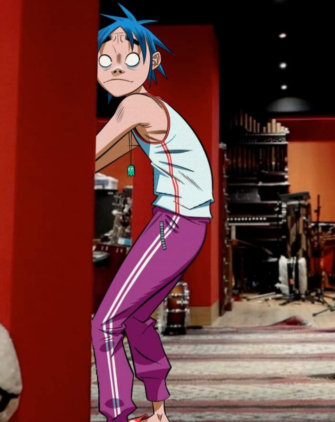 High Quality 2D being sneaky Blank Meme Template