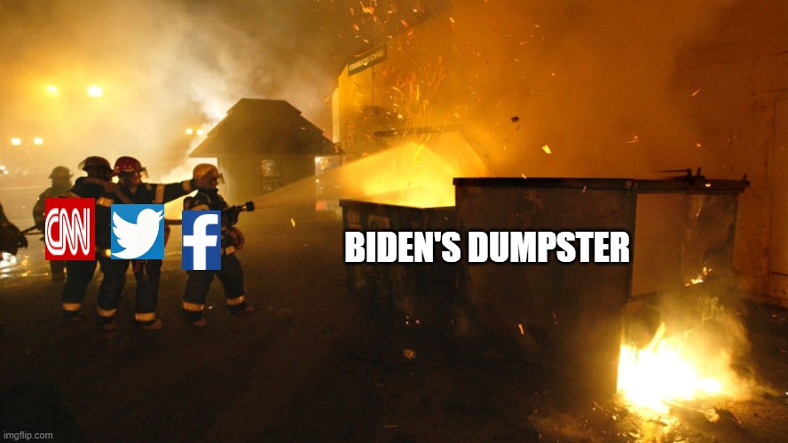 Mainstream and Social media fire departments remain busy tonight putting out one dumpster fire after another | BIDEN'S DUMPSTER | image tagged in cnn breaking news | made w/ Imgflip meme maker