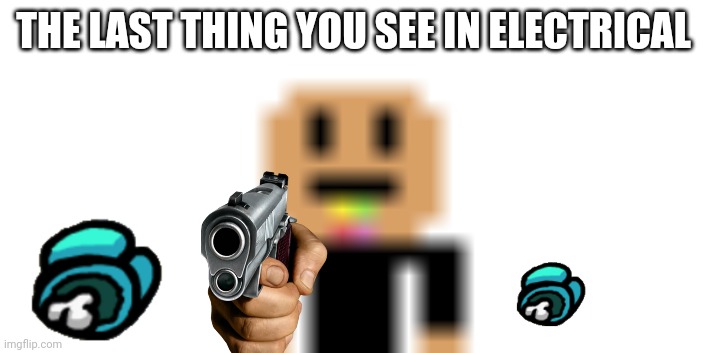 I'm sorry,but you see,this is among us. | THE LAST THING YOU SEE IN ELECTRICAL | image tagged in wanna be nyan | made w/ Imgflip meme maker
