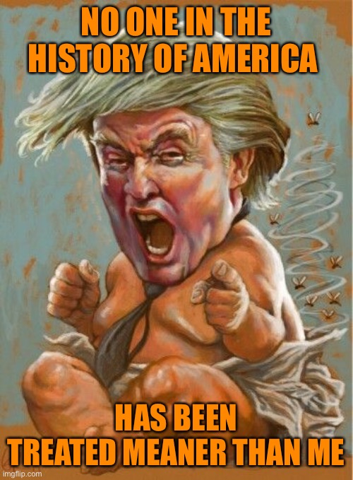 NO ONE IN THE HISTORY OF AMERICA HAS BEEN TREATED MEANER THAN ME | made w/ Imgflip meme maker