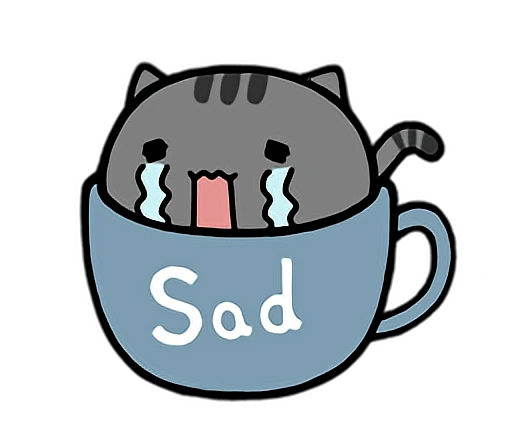 sad cat in teacup Blank Meme Template