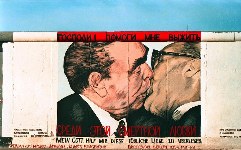 Socialistic Fraternal Kiss Blank Meme Template