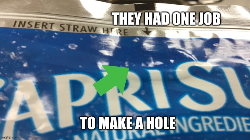 I needed the hole :/ | THEY HAD ONE JOB; TO MAKE A HOLE | image tagged in why | made w/ Imgflip meme maker