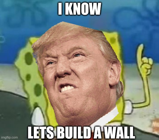  I KNOW; LETS BUILD A WALL | made w/ Imgflip meme maker