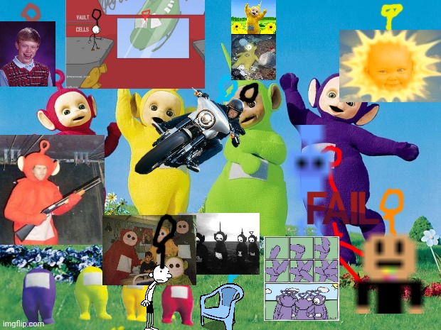 There's way more teletubbies than this,these are just the ones I can fit. | image tagged in teletubbies,wanna be nyan | made w/ Imgflip meme maker
