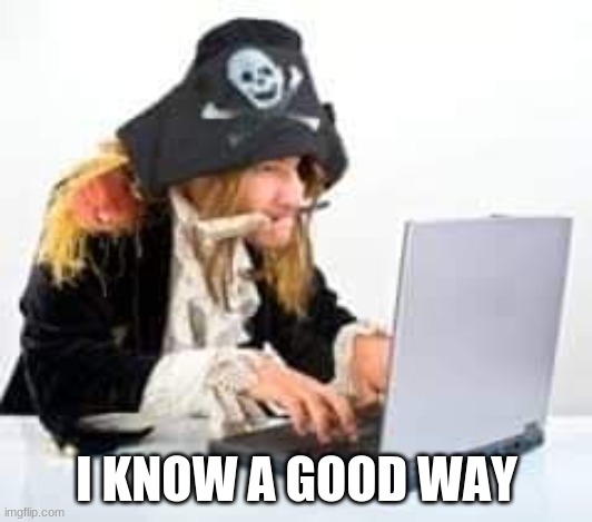 Internet Pirate | I KNOW A GOOD WAY | image tagged in internet pirate | made w/ Imgflip meme maker