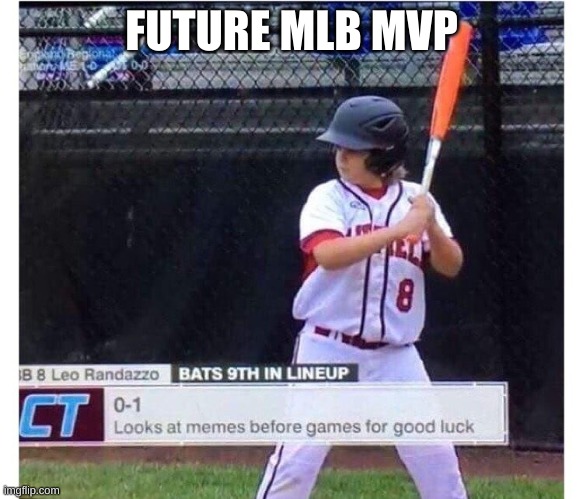 FUTURE MLB MVP | image tagged in baseball | made w/ Imgflip meme maker