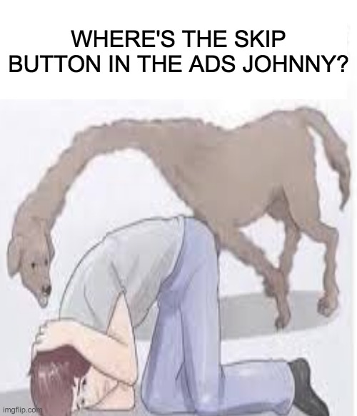 WHERE'S THE SKIP BUTTON IN THE ADS JOHNNY? | image tagged in 2020 sucks,pie charts | made w/ Imgflip meme maker