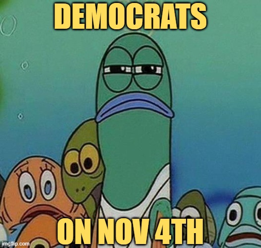 The Biden implosion 8 days out takes down Dems nationwide. | DEMOCRATS; ON NOV 4TH | image tagged in biden | made w/ Imgflip meme maker