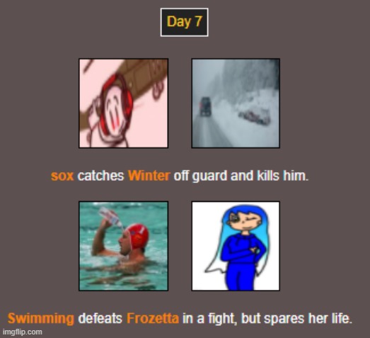 Day 7 | image tagged in hunger games,betrayed | made w/ Imgflip meme maker