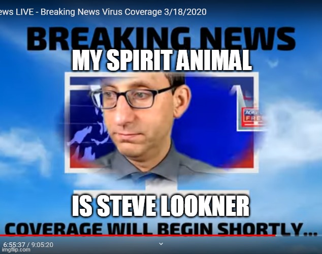 Agenda Free Force | MY SPIRIT ANIMAL; IS STEVE LOOKNER | image tagged in aftv,spirituality,what if you wanted to go to heaven,whats your religion | made w/ Imgflip meme maker