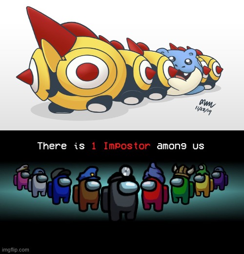 Lol cute | image tagged in there is one impostor among us | made w/ Imgflip meme maker