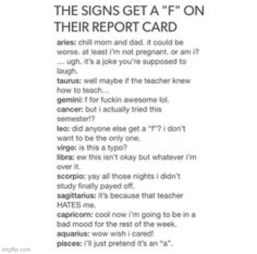 im into zodiac memes rn XD | image tagged in zodiac,signs | made w/ Imgflip meme maker