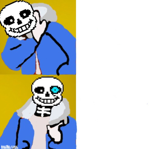 High Quality Drake hotline bling Sans edition (Drawn by Tooflless) Blank Meme Template