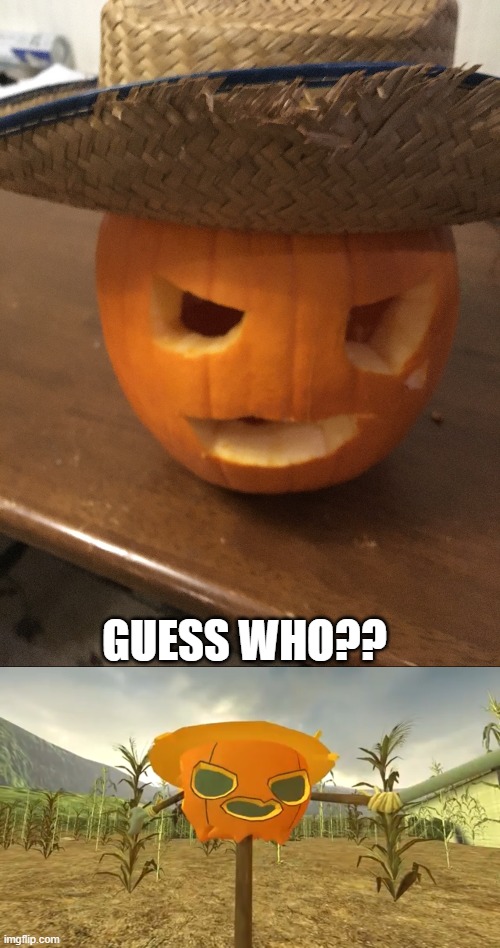 I MADE ROB!!!!!! | GUESS WHO?? | image tagged in rob,pumpkin | made w/ Imgflip meme maker