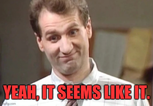 Al Bundy Yeah Right | YEAH, IT SEEMS LIKE IT. | image tagged in al bundy yeah right | made w/ Imgflip meme maker