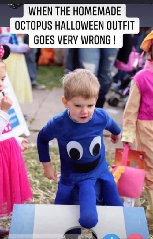 When the Homemade Octopus Halloween Costume Goes Horribly Wrong | image tagged in halloween,halloween costume | made w/ Imgflip meme maker