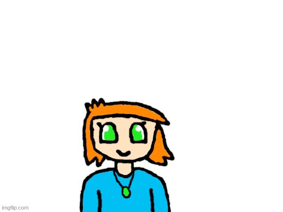 Here's Jaiden, she prefers to be called Jade (Reposted cause I forgot to draw her necklace) | made w/ Imgflip meme maker