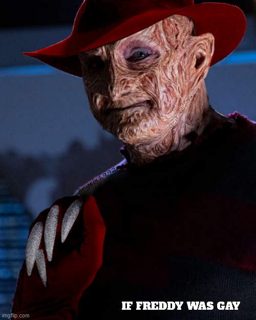 image tagged in freddy krueger,lgbtq,a nightmare on elm street,gloves,nails,horror movie | made w/ Imgflip meme maker