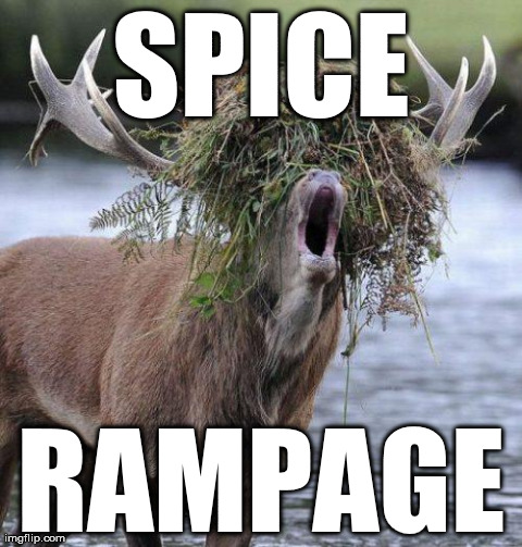 SPICE RAMPAGE | image tagged in rampage | made w/ Imgflip meme maker