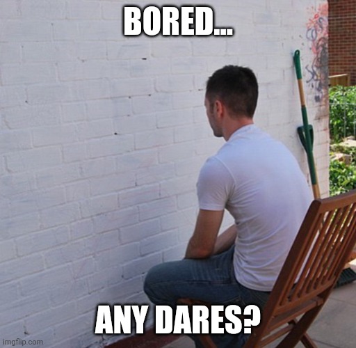 Aaaaaaaaaaaaaaaaaaaaaaaaaaaaaaaa | BORED... ANY DARES? | image tagged in bored | made w/ Imgflip meme maker