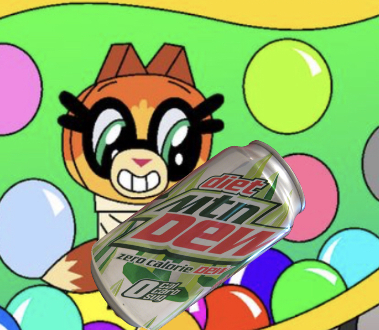 High Quality Dr Fox Holding Mountain Dew Blank Meme Template