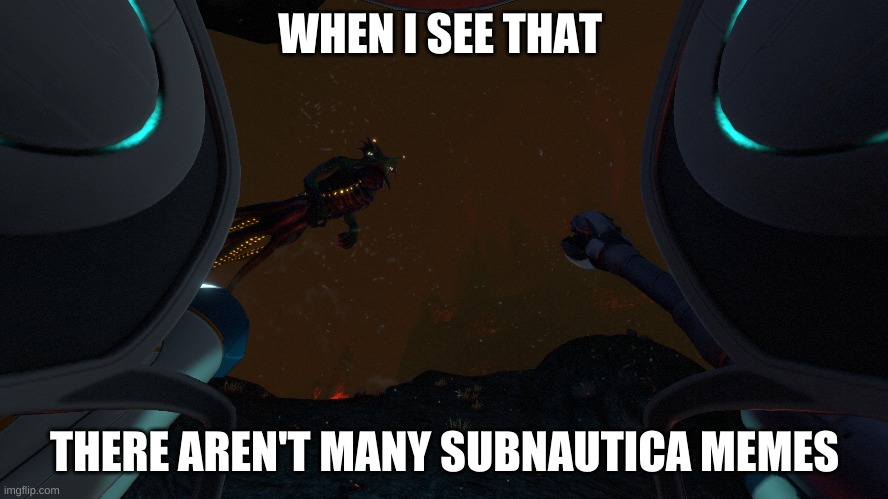subnautica leviathan class | WHEN I SEE THAT; THERE AREN'T MANY SUBNAUTICA MEMES | image tagged in subnautica leviathan class | made w/ Imgflip meme maker