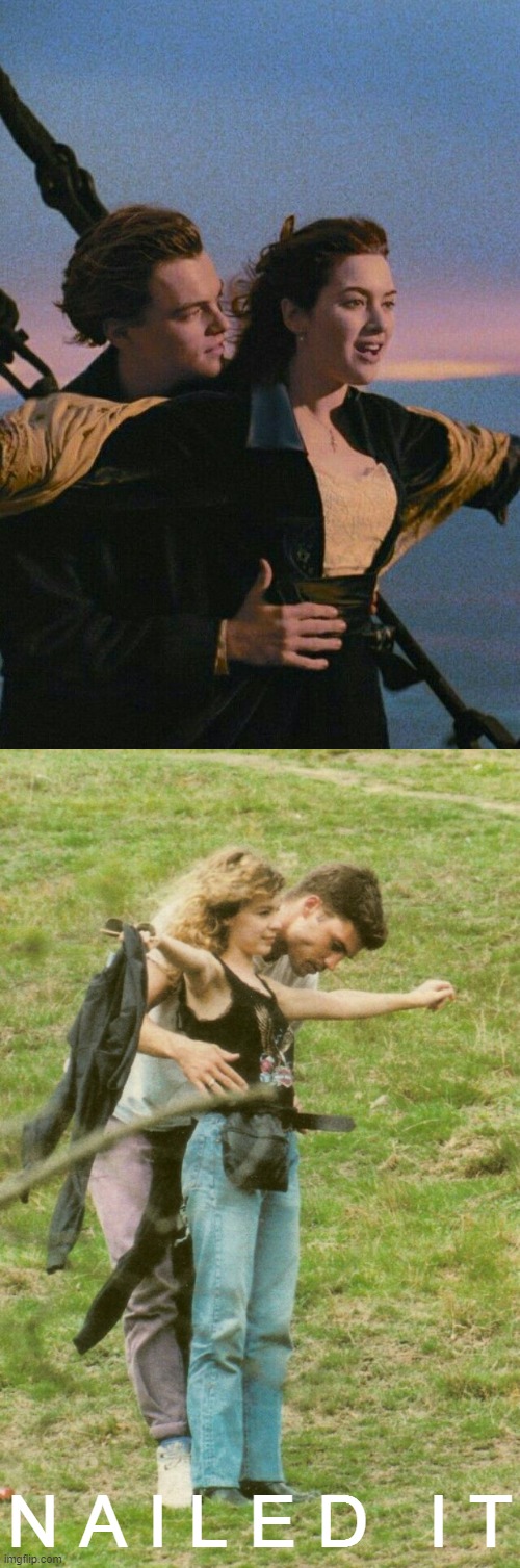 no u did not nail it kylie stahp | N A I L E D   I T | image tagged in kylie titanic,titanic i'm flying,titanic | made w/ Imgflip meme maker