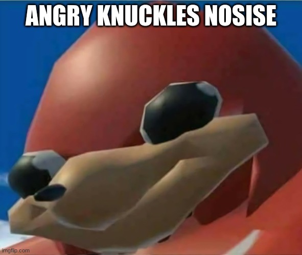 Ugandan Knuckles | ANGRY KNUCKLES NOSISE | image tagged in ugandan knuckles | made w/ Imgflip meme maker