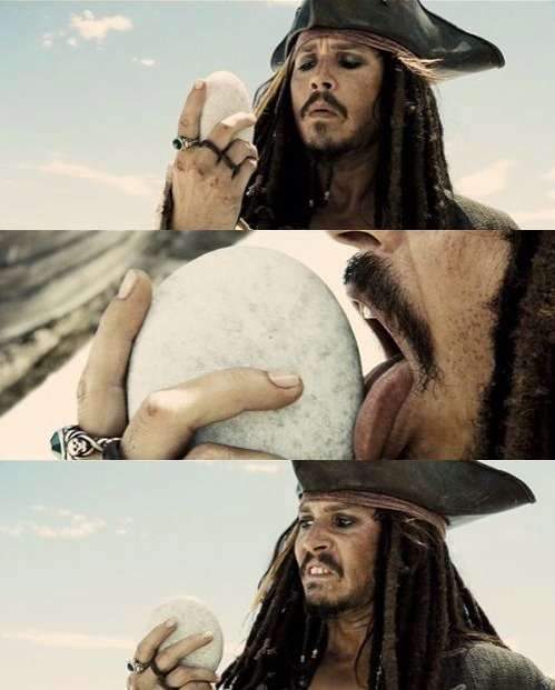 High Quality Jack Sparrow Licks Rock Blank Meme Template