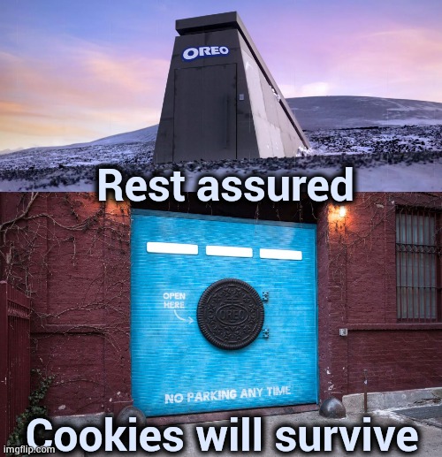In the event of a Nuclear Disaster . . . |  Rest assured; Cookies will survive | image tagged in survival,cookies,food for thought,got milk,my zombie apocalypse team | made w/ Imgflip meme maker