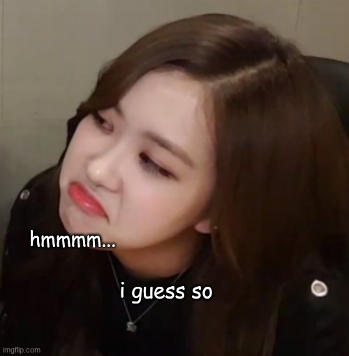 hmmmm... i guess so | image tagged in blackpink | made w/ Imgflip meme maker
