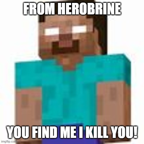 #minecraft#herobrine | FROM HEROBRINE; YOU FIND ME I KILL YOU! | image tagged in game over | made w/ Imgflip meme maker