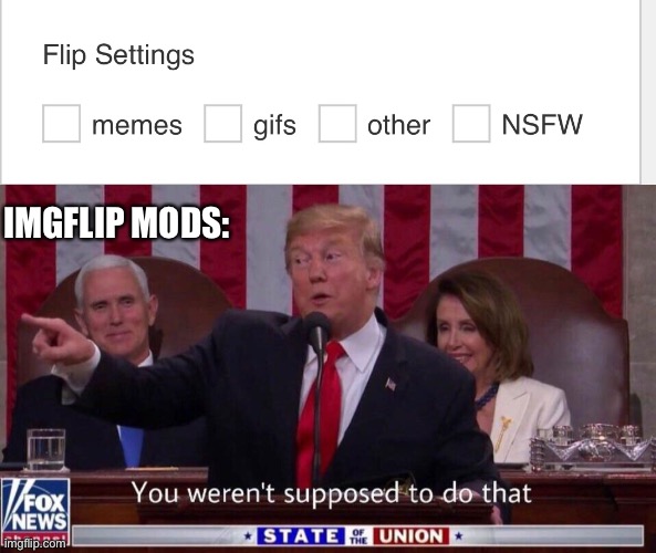 Hehe | IMGFLIP MODS: | image tagged in you werent supposed to do that | made w/ Imgflip meme maker