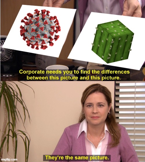 Cacti more like Coivd. HAHAHAHh kill me. | image tagged in memes,they're the same picture | made w/ Imgflip meme maker