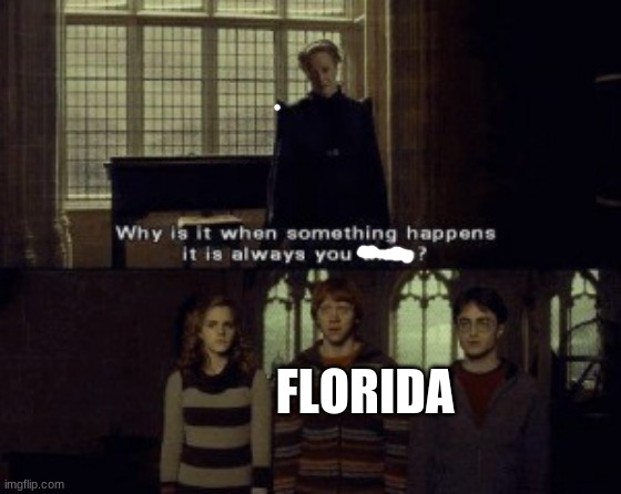 Why is it when something happens it is always you three? | FLORIDA | image tagged in why is it when something happens it is always you three | made w/ Imgflip meme maker