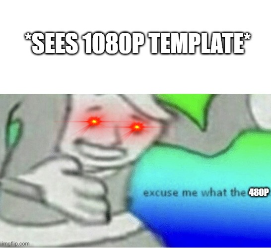 480P | *SEES 1080P TEMPLATE*; 480P | image tagged in excuse me wtf blank template | made w/ Imgflip meme maker