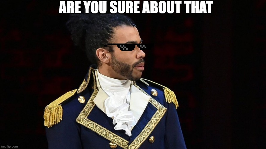 Marquis de Lafayette | ARE YOU SURE ABOUT THAT | image tagged in marquis de lafayette | made w/ Imgflip meme maker