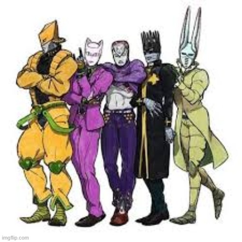 Clothed stands. | image tagged in jojo's bizarre adventure | made w/ Imgflip meme maker